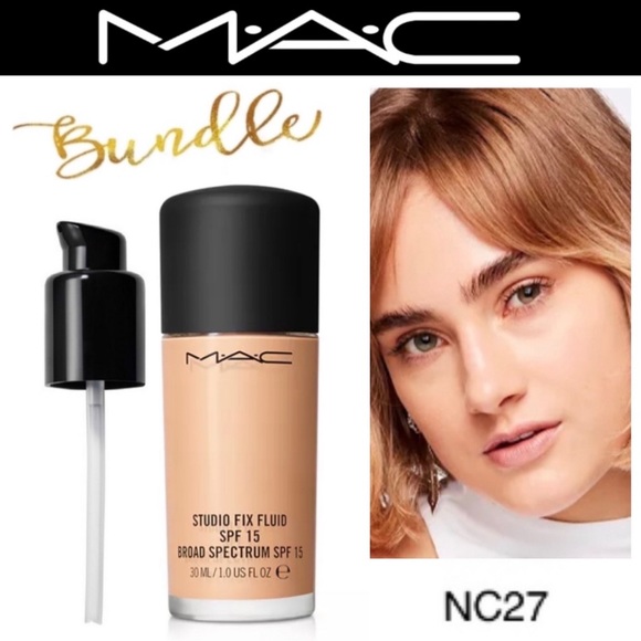 MAC *Bundle* Studio Fix Foundation NC27 + PUMP *DISCONTINUED* - Picture 1 of 12